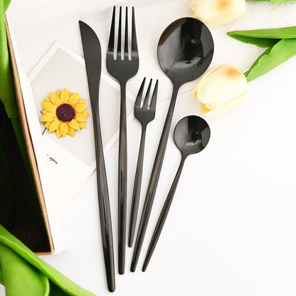 30-Piece Elegant Dining Set in Premium Stainless Steel