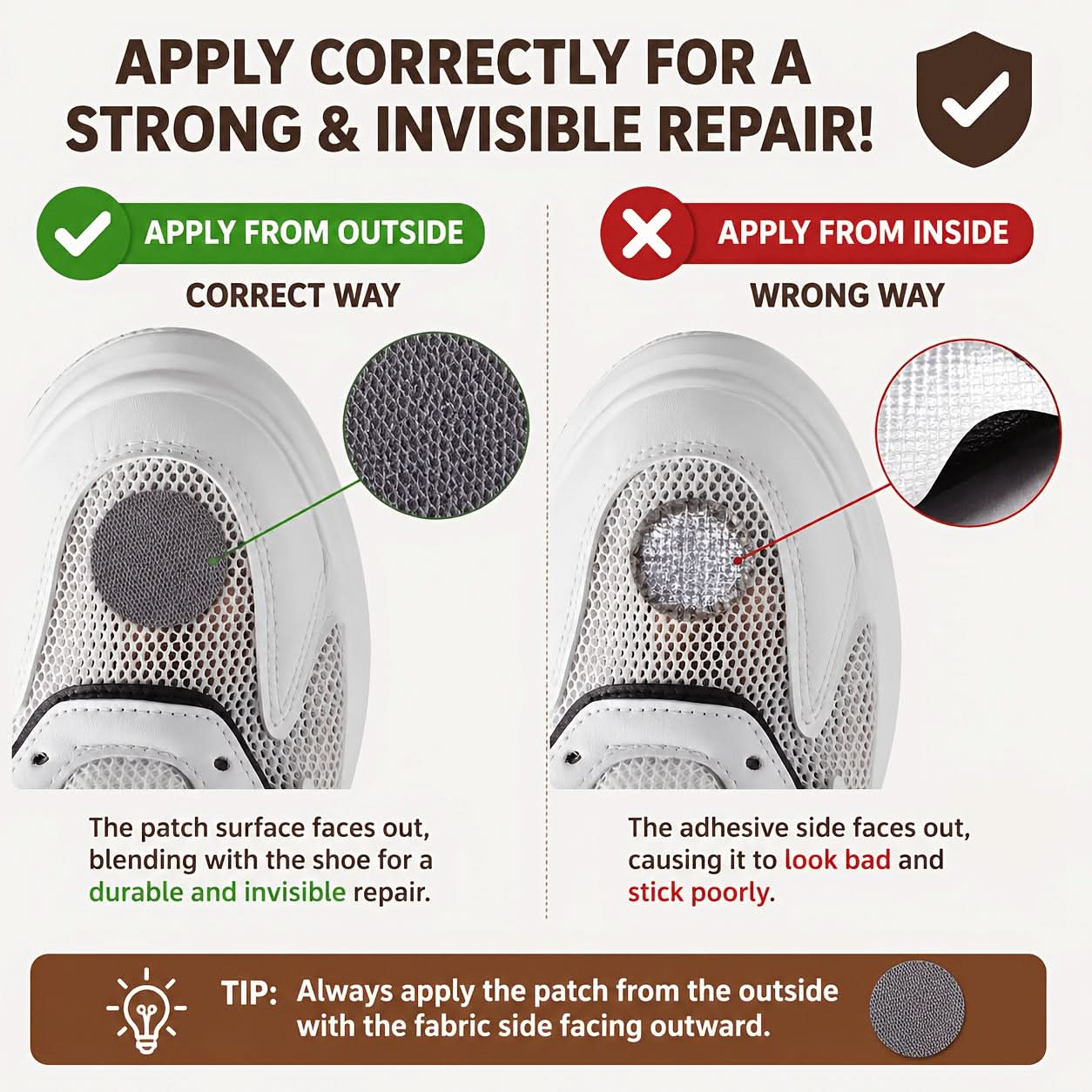 Self-Adhesive Patches for Shoe Repair – Everyday Use
