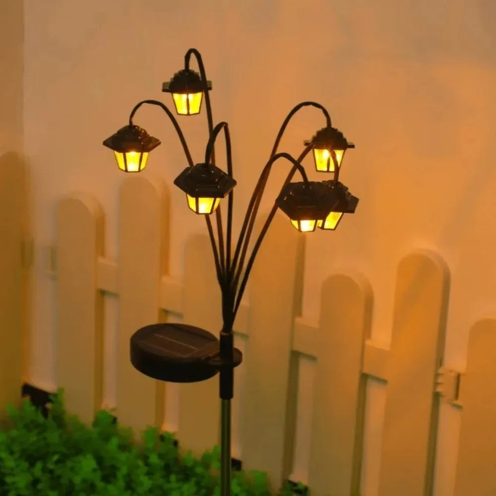 67 cm Solar Garden Lantern with 6 LED Lights | Warm White | IP44 Waterproof
