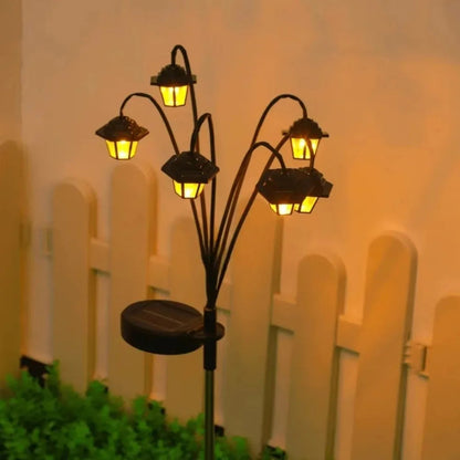 67 cm Solar Garden Lantern with 6 LED Lights | Warm White | IP44 Waterproof