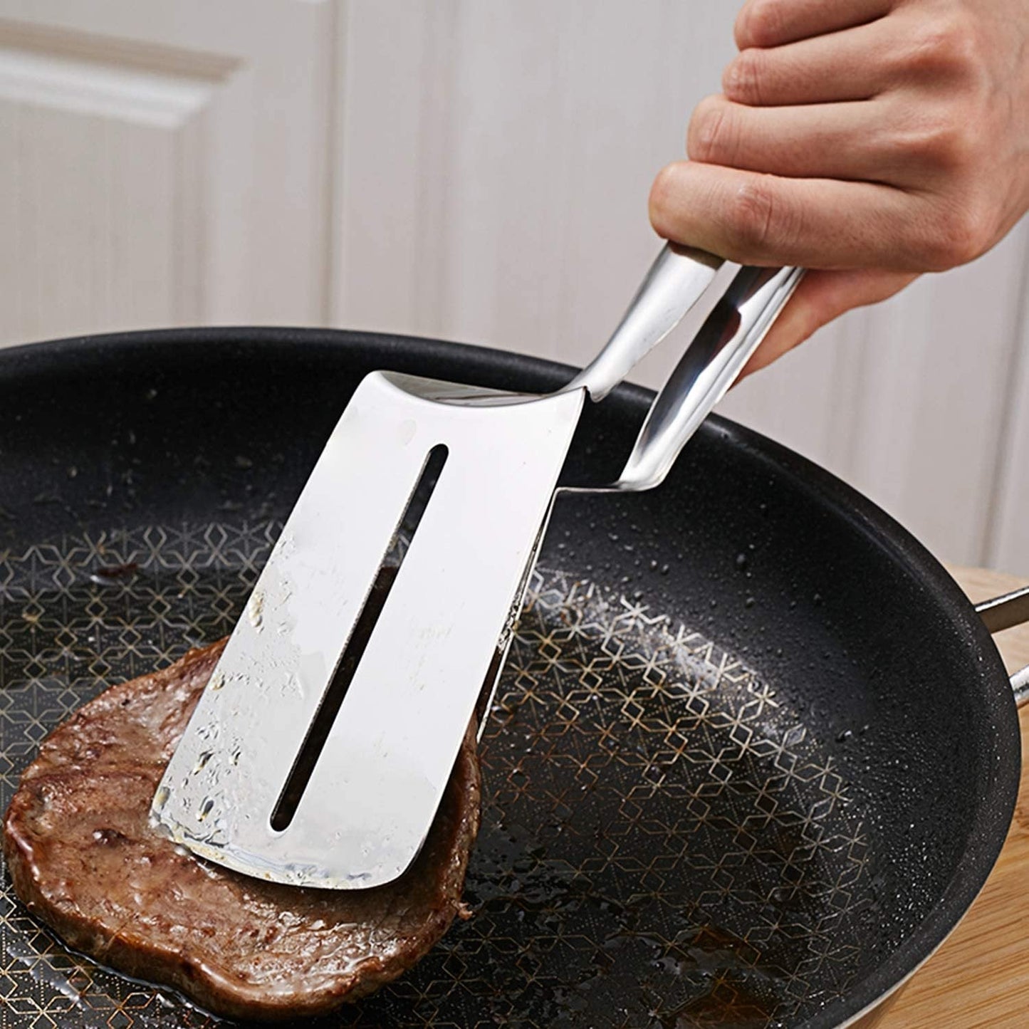Versatile Stainless Steel Kitchen Tongs and Spatula Combo | 26.2 cm