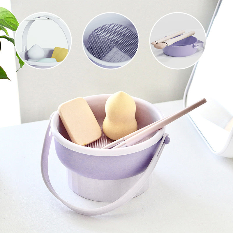 3-in-1 Makeup Brush Cleaning Station | Clean, Dry & Store
