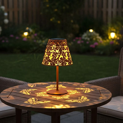 Solar Lantern Shaped Like a Flower for Patio and Terrace Decoration