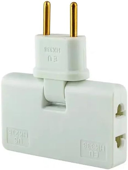 Triple Socket Adapter with 180° Rotation – EU Plug