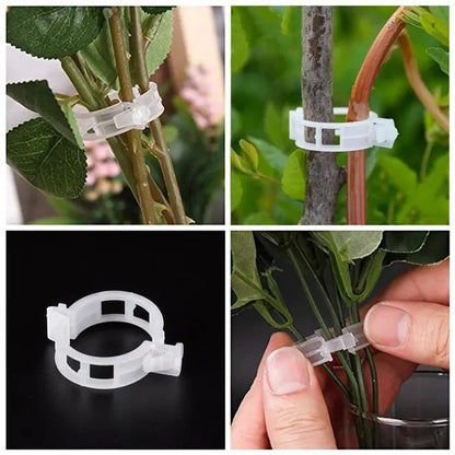 Garden Support Clips – Secure Stems Without Damage | 1-Inch Diameter, Open for Airflow | Reusable