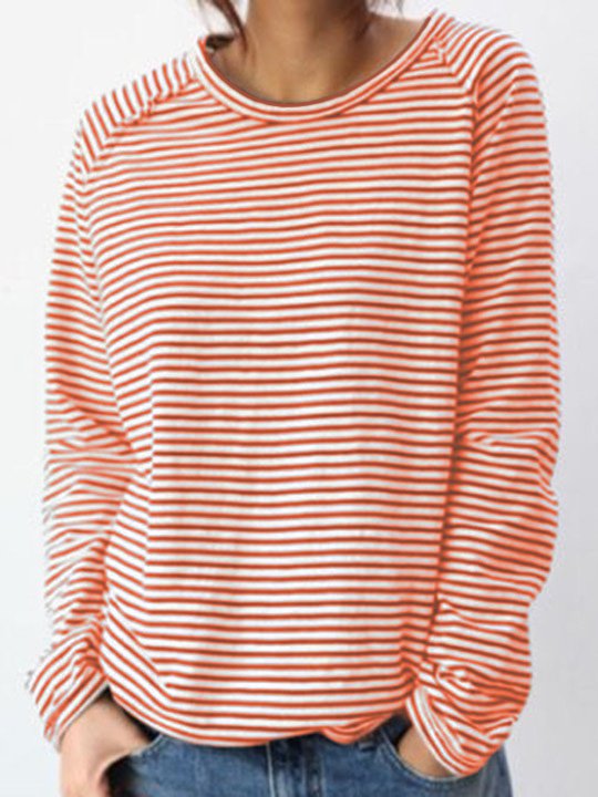 Striped Long-Sleeve Top