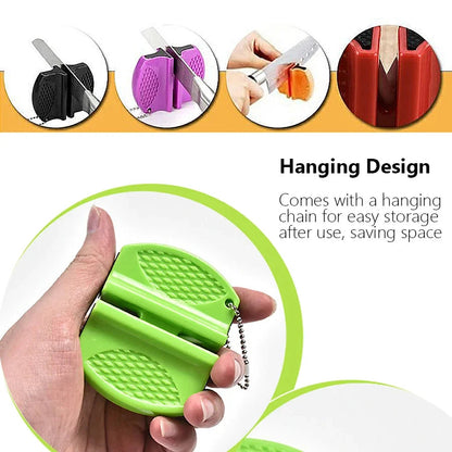 Compact and Portable Double-Sided Mini Knife Sharpener