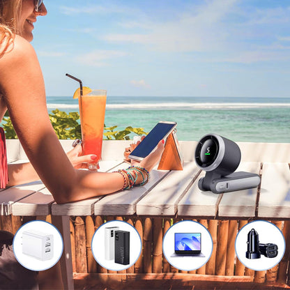 Portable Handheld Fan with 5 Speed Settings - Foldable Design