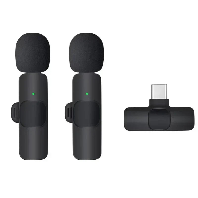 Portable Wireless Clip-On Microphone - 20m Range, Multi-Device Compatible