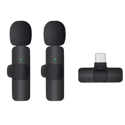 Portable Wireless Clip-On Microphone - 20m Range, Multi-Device Compatible