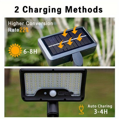 Solar-Powered Security Light with Rotatable Head