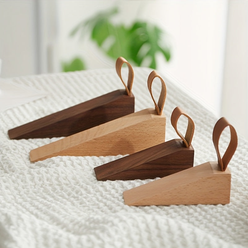 Wooden Door Stopper – Scandinavian Style with Non-Slip Base