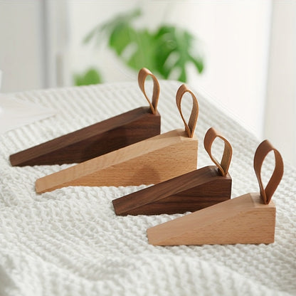 Wooden Door Stopper – Scandinavian Style with Non-Slip Base