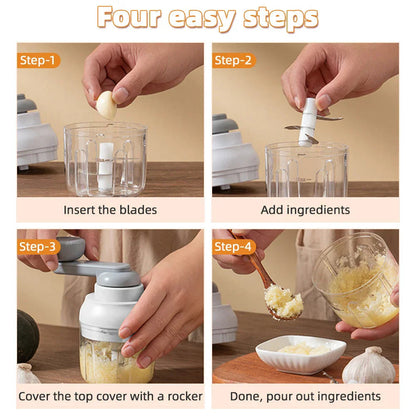 Hands-Free Garlic Chopper for Precise and Effortless Mincing