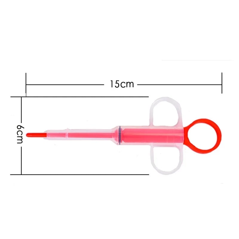 Pet Medication Dispenser with Soft Silicone Tip | Dual Nozzles for Pills & Liquids | Effortless Dosing