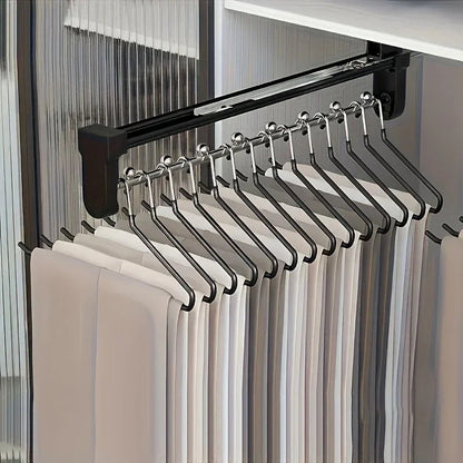 Extendable Clothes Rod for Wall Mounting | Adjustable and Foldable | Metal | 25–35 cm