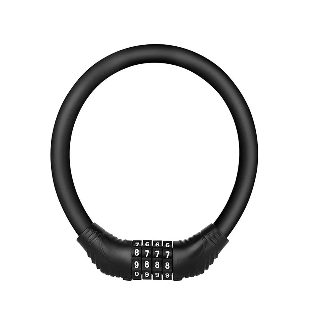 4-Piece Bicycle Cable Lock Set | 4-Digit Combination | Stainless Steel | 10.5–21 cm
