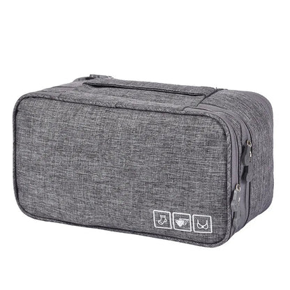 Travel Storage Bag with Multiple Compartments for Lingerie and Cosmetics – Waterproof Polyester