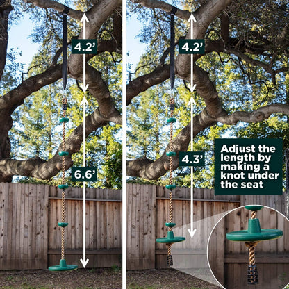 Tree Swing Set for Kids - Includes Climbing Rope and Platforms