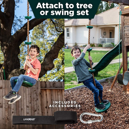 Tree Swing Set for Kids - Includes Climbing Rope and Platforms