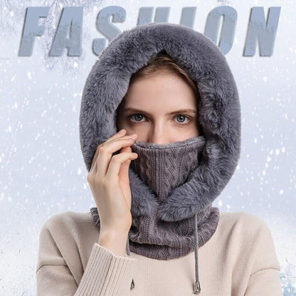 Women's Versatile 3-in-1 Winter Beanie with Face Shield