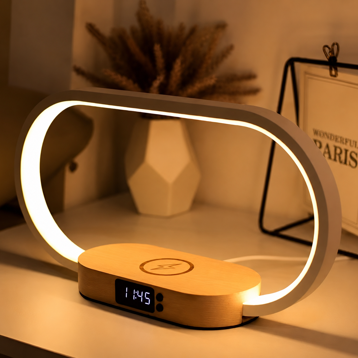Digital Clock with Charger and Versatile Night Light