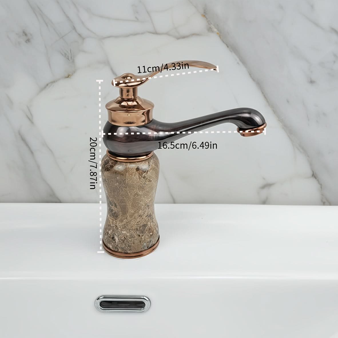 European Style Basin Faucet in Marble Finish