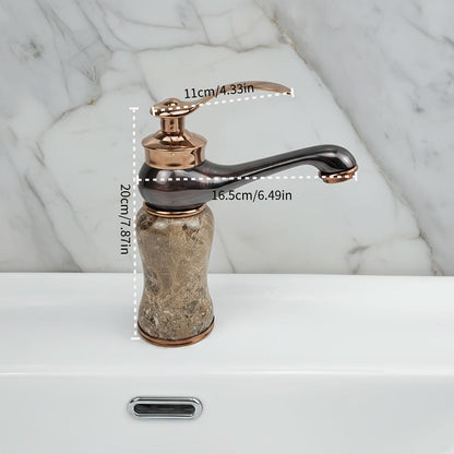 European Style Basin Faucet in Marble Finish