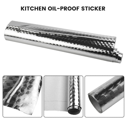Self-Adhesive Kitchen Splash Guard Film | Heat-Resistant Aluminum 40 cm