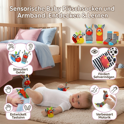 Sensory Plush Baby Socks and Bracelet