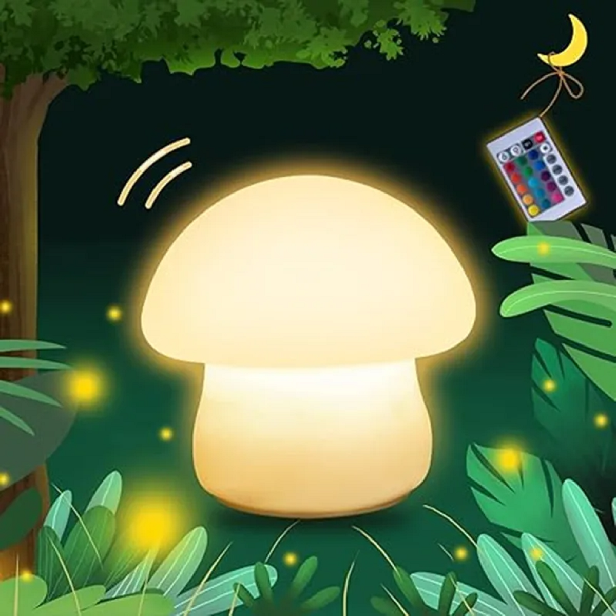 Colorful LED Mushroom Shaped Night Light Lamp