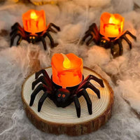 Spider back orange candle