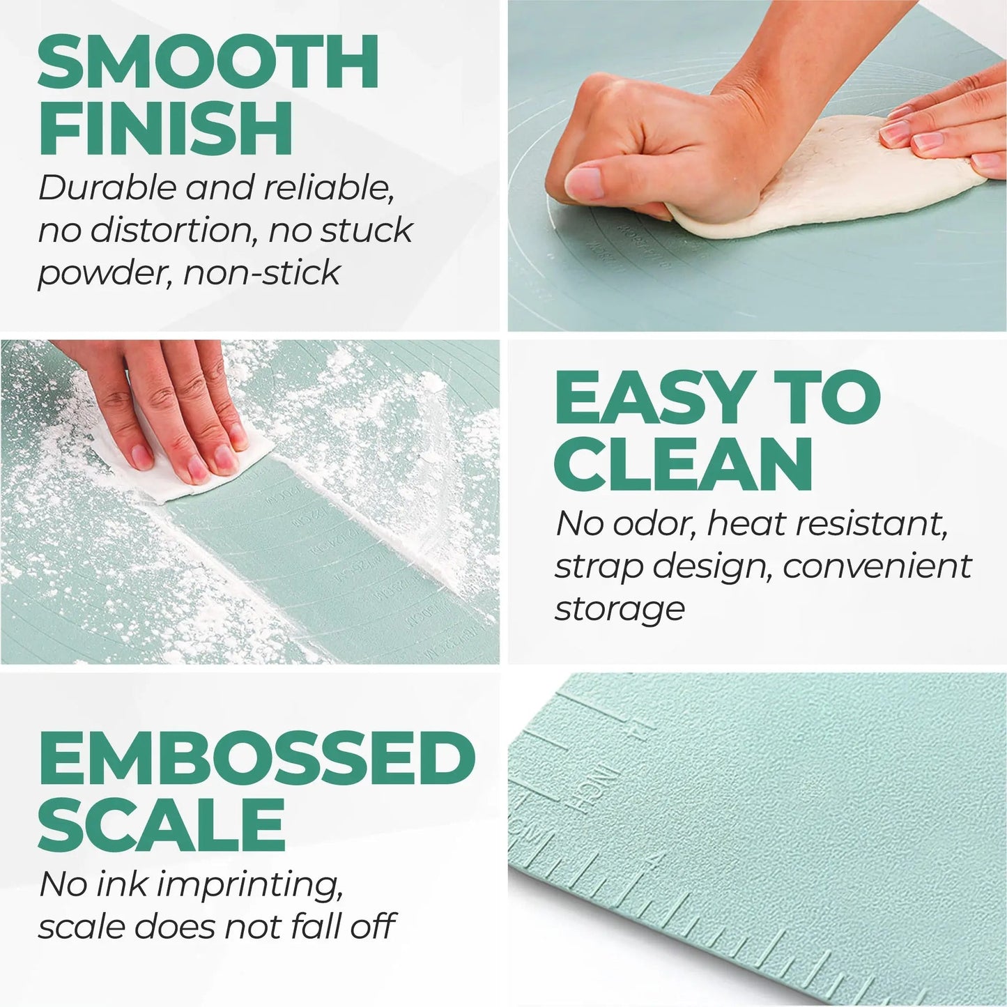 Non-Slip Silicone Baking Mat with Measurement Guide