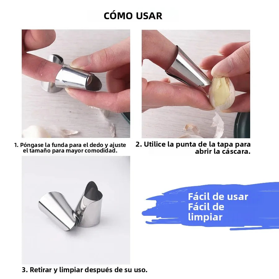 10-Piece Stainless Steel Finger Protection Peeling Set for Beans & Nuts