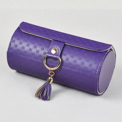 Portable Multi-Layer Jewelry Organizer with PU Leather Design for Travel