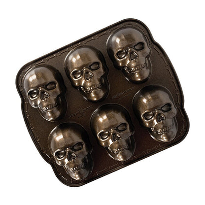 Spooky Skull Cake Pan - Aluminum Mold for Halloween Treats