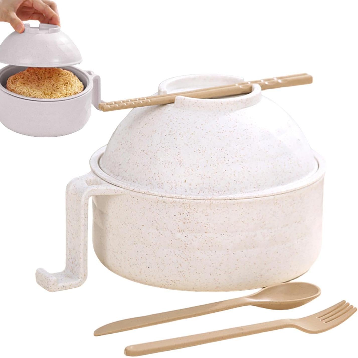 Convenient 1200ml Microwave Noodle Bowl with Strainer