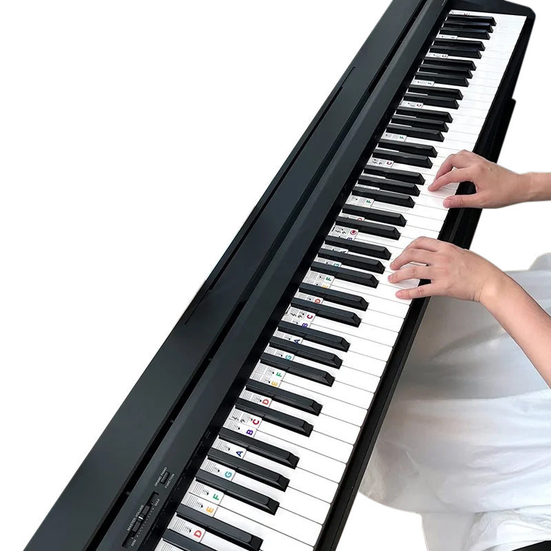 Removable Music Note Labels for Piano Keyboards