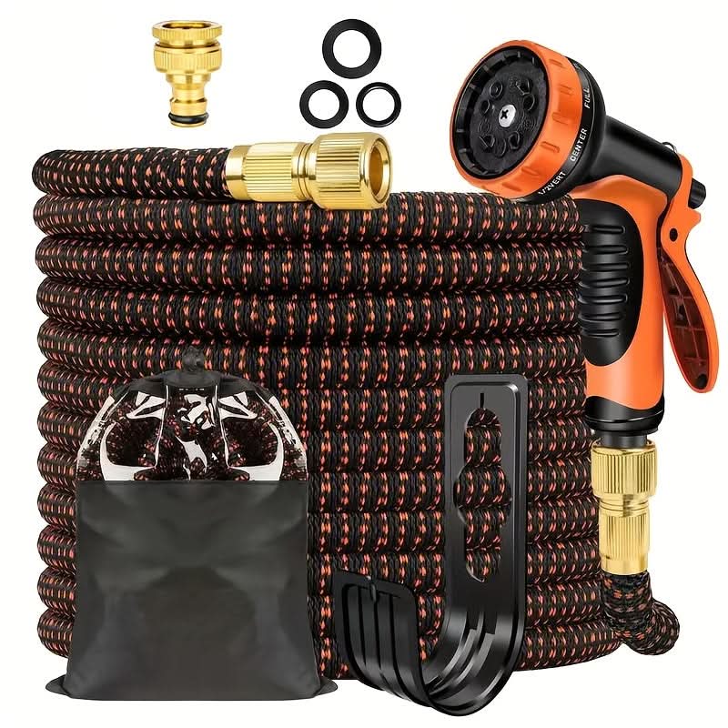 Garden Hose with 10 Adjustable Spray Settings for Outdoor Use