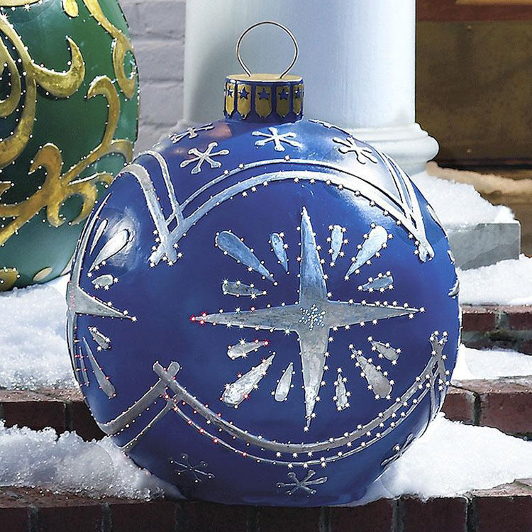 60cm Inflatable Outdoor Christmas Ball – Weatherproof PVC Decoration