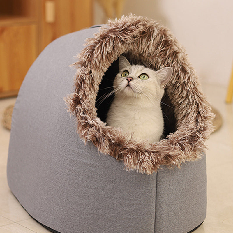 Cozy Animal Cave Bed | Warm and Comfortable Retreat for Your Furry Friend