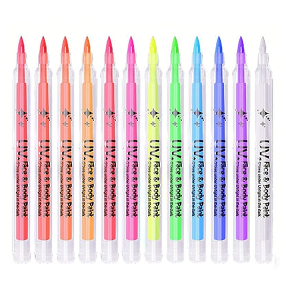 Waterproof Neon Face Paint for All-Night Glow