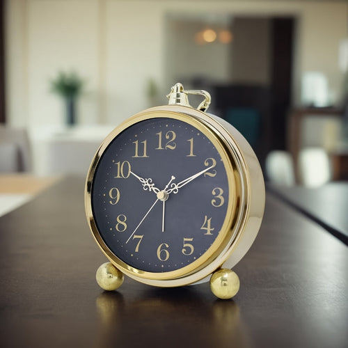 Chic Silent Analog Desk Clock for Tranquil Spaces