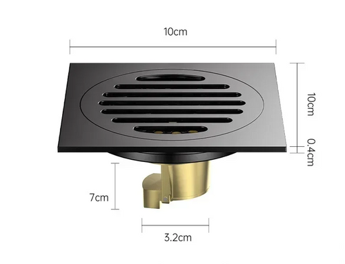 Square Stainless Steel Floor Drain - AquaShield Design