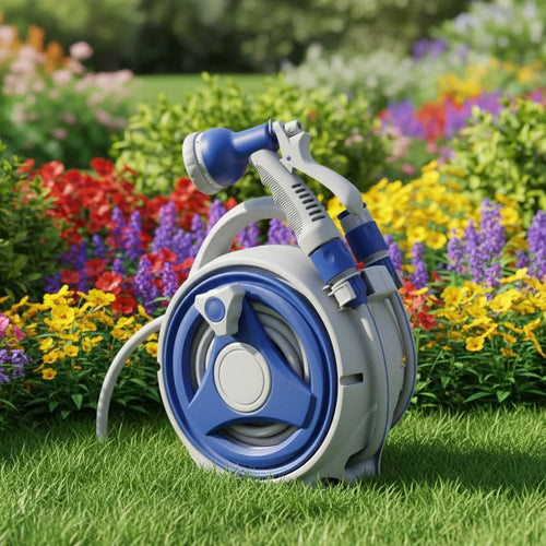Retractable Hose Reel for Convenient Outdoor Watering
