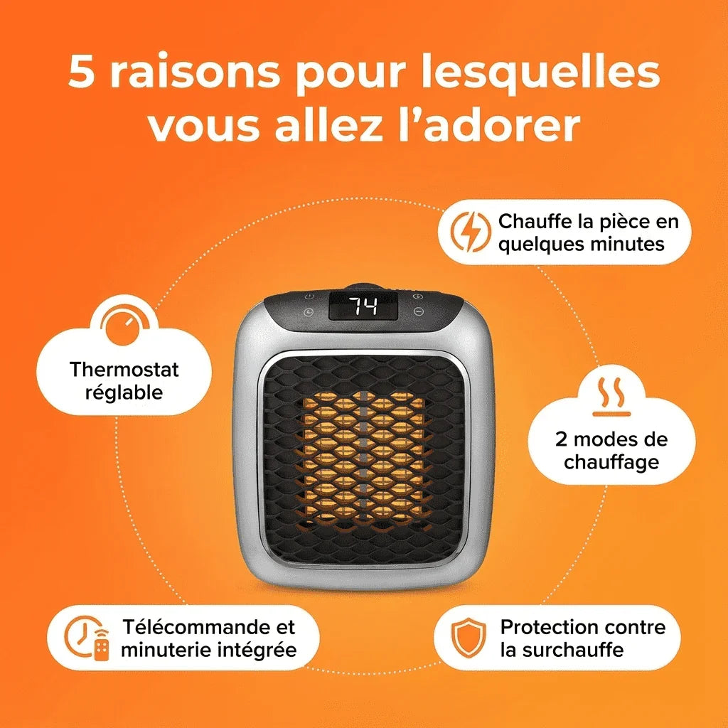 800W Low Energy Portable Electric Heater
