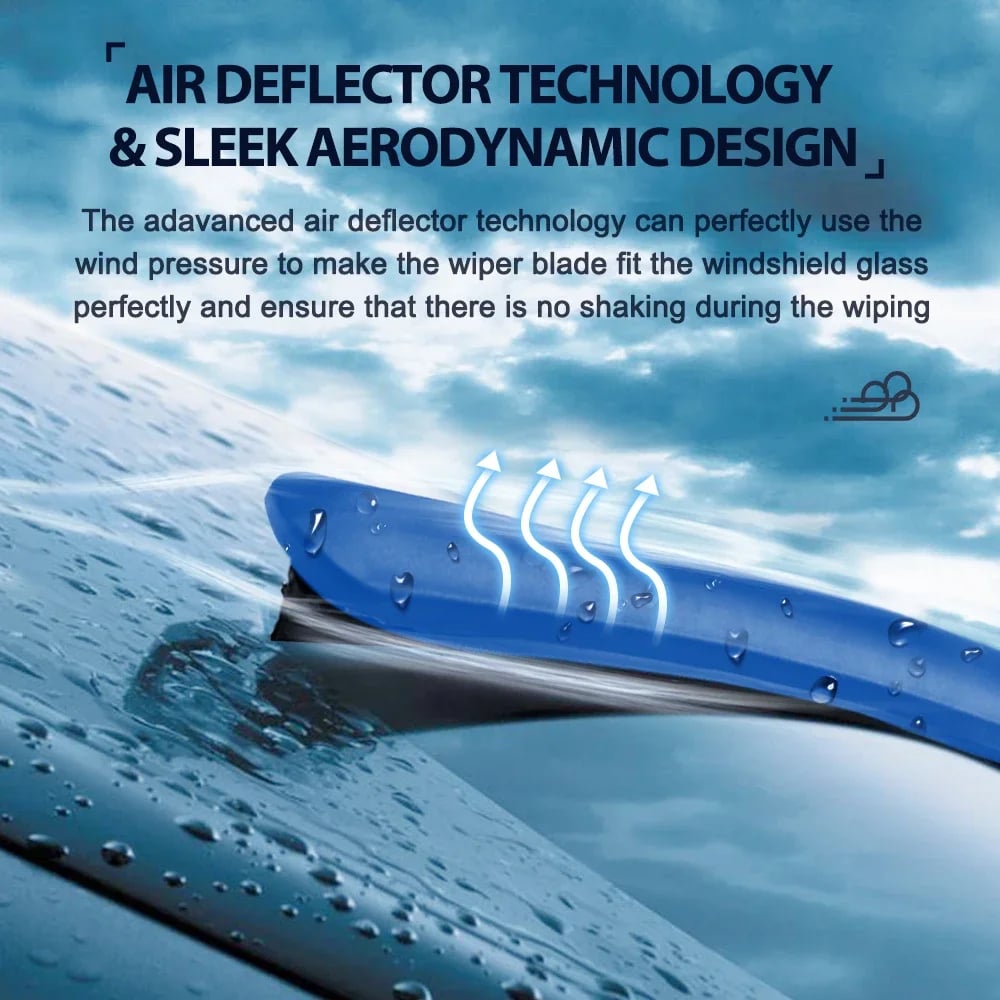 Quiet Performance Frameless Windshield Wipers | Streak-Free Clarity