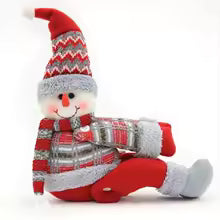 Christmas Curtain Tiebacks – Snowman, Santa & Reindeer Designs | 18×5.5 in