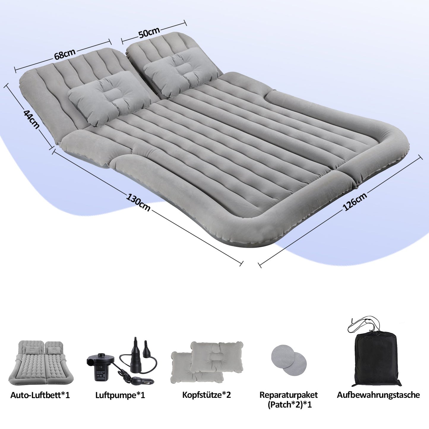 Inflatable Car Mattress with Pillow for Air Bed Use