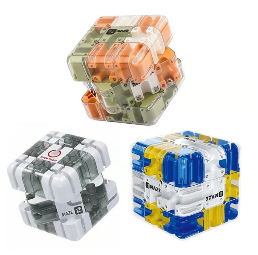 Interactive 3D Maze Challenge Cube for Kids
